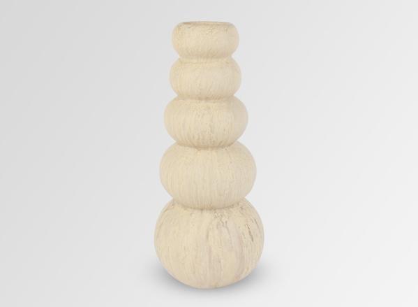 Resin Pearl Tower Vase - Sand