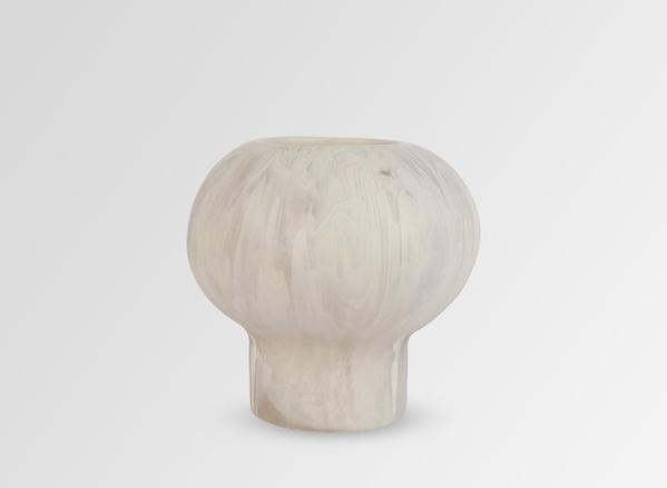 Resin Round Pearl Vase - Sand
